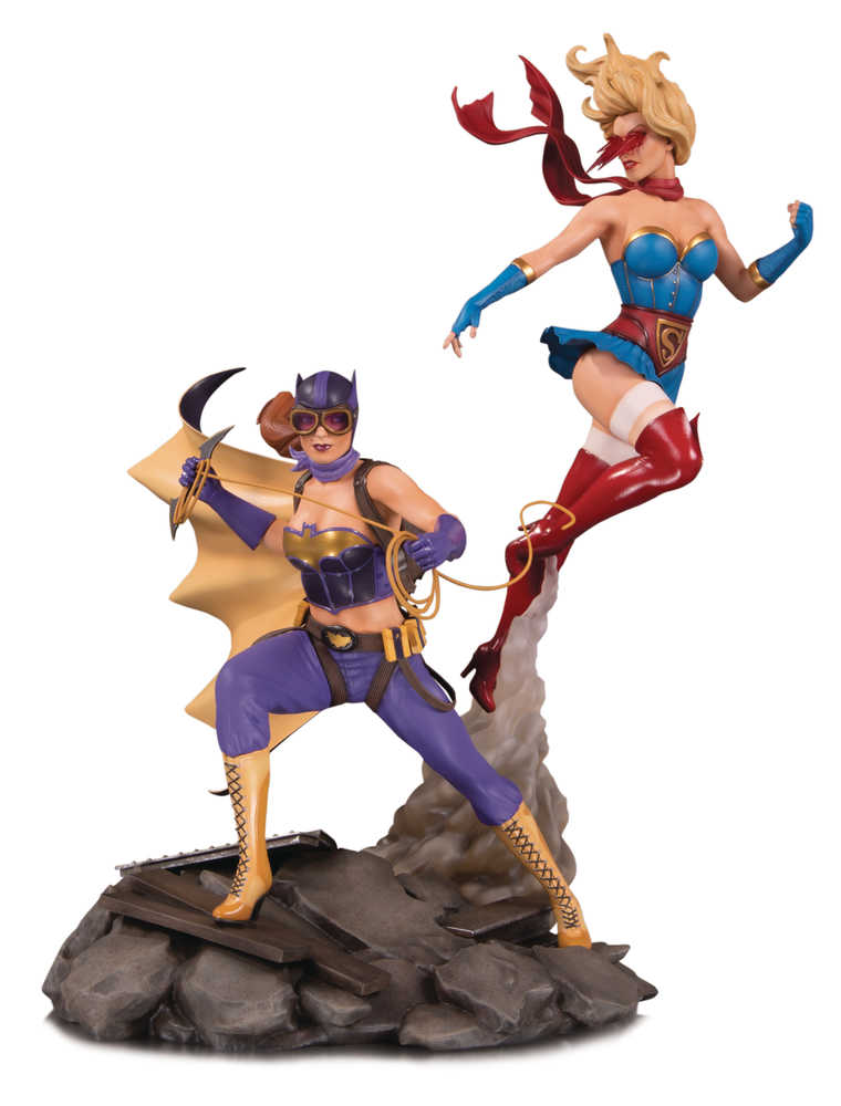 Estatua de celebración de Batgirl y Supergirl de DC Bombshells