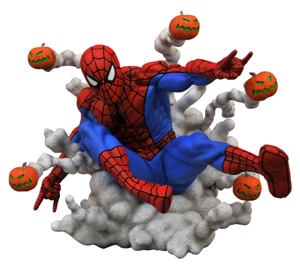 Estatua de PVC de Spider-Man de la colección Pumpkin Bomb de Marvel Gallery