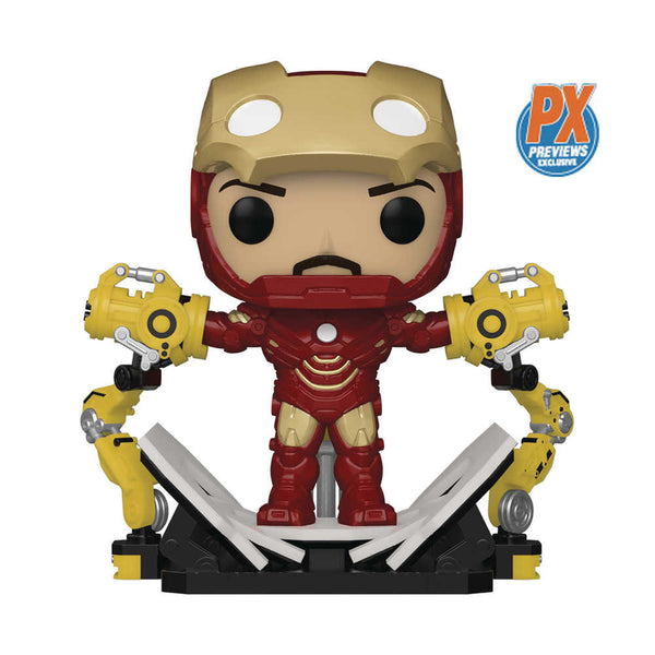 Pop Iron Man 2 Iron Man Mkiv W/Gantry Previews Exclusive Gid Deluxe Vinyl Figure