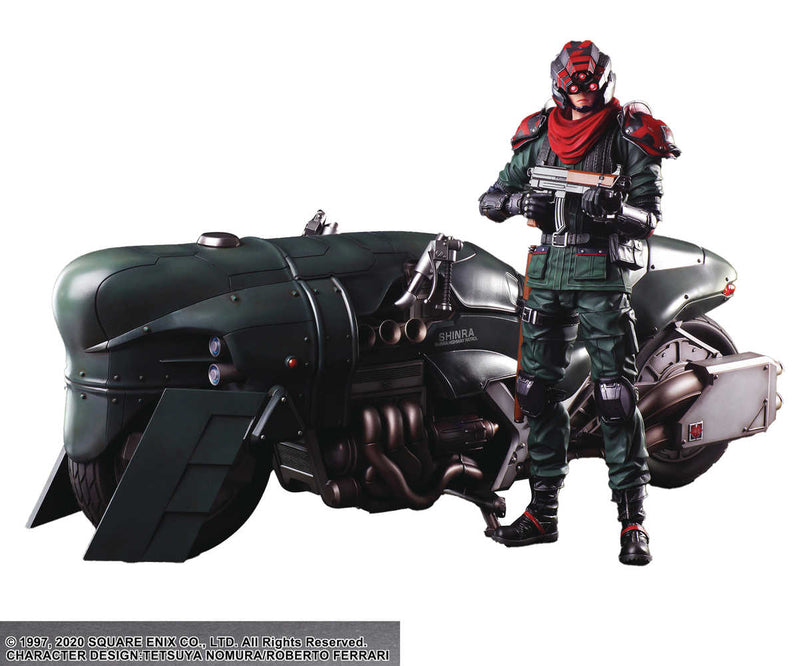 Final Fantasy Vii Re Play Arts Kai Sec Off W/Motorcycle Action Figure