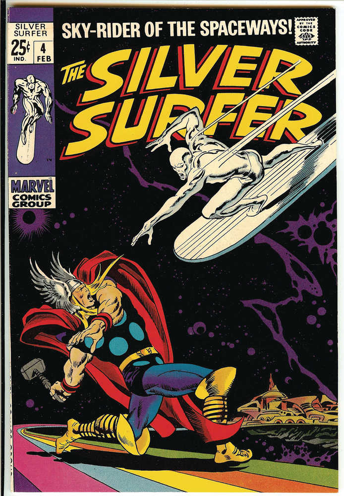 Marvel Silver Surfer 4 16x12in Metal Sign