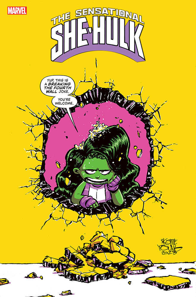 La sensacional She-Hulk 1, variante de Skottie Young