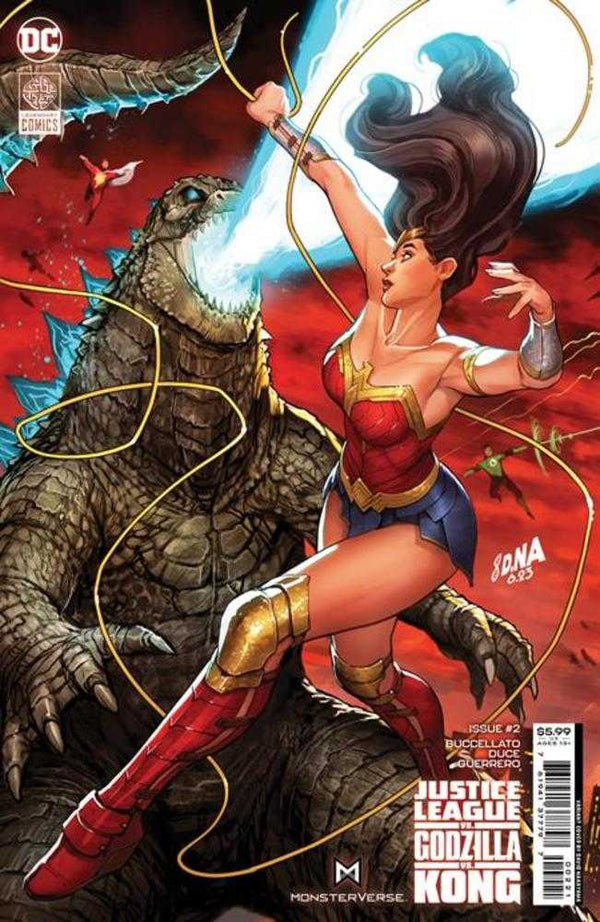 Liga de la Justicia vs Godzilla vs Kong #2 (de 7) Portada B David Nakayama Variante de stock de tarjetas de conexión de Wonder Woman