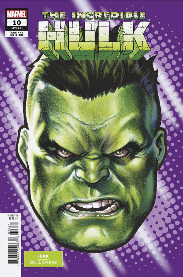 Incroyable Hulk #10, variante de la photo de la tête de Mark Brooks