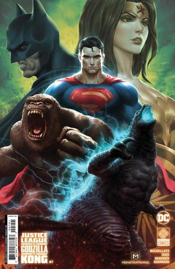 Liga de la Justicia vs Godzilla vs Kong #7 (de 7) Portada E 1 en 50 Kendrick Kunkka Lim Variante de cartulina