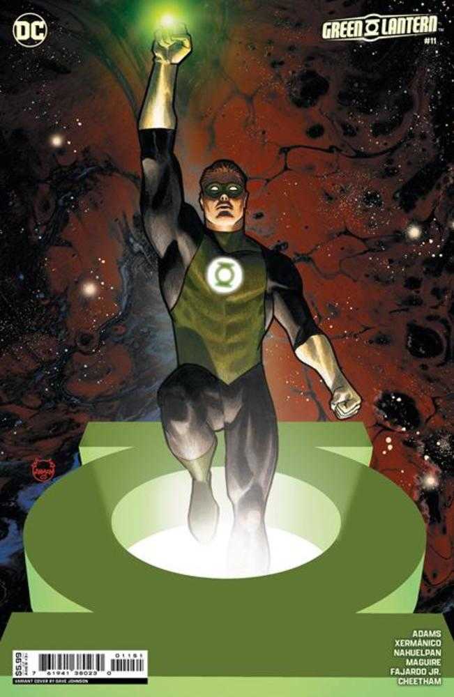 Green Lantern n.° 11, portada C, variante de cartulina de Dave Johnson (House Of Brainiac)