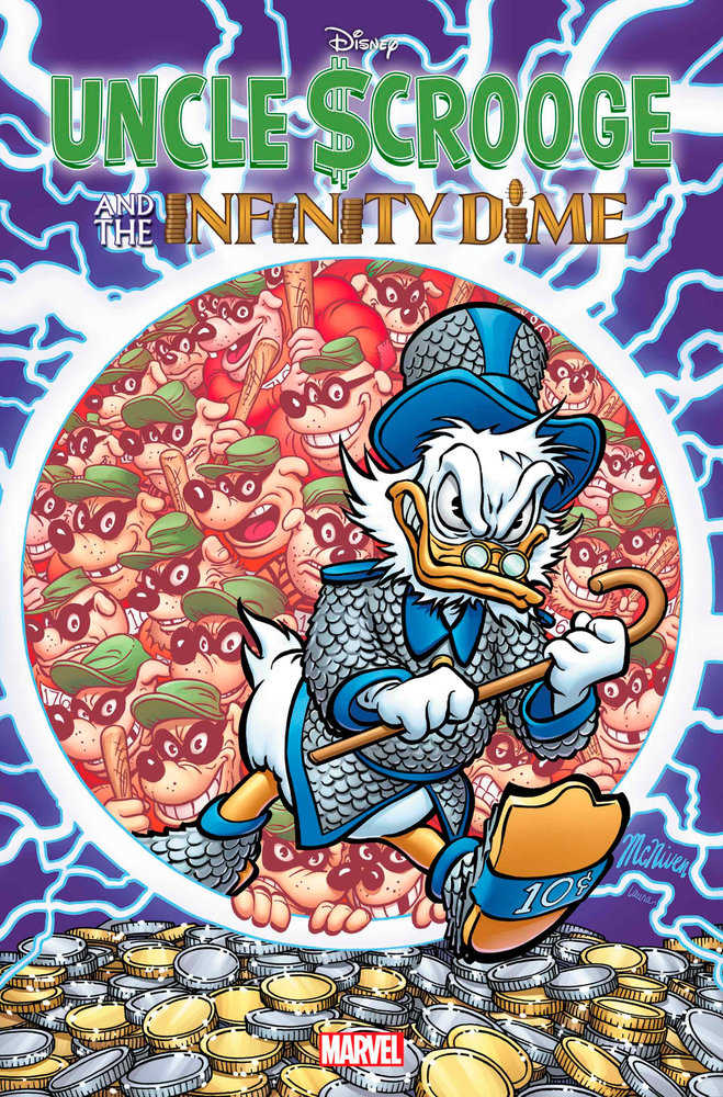 Oncle Picsou et la pièce de dix cents de l'infini n°1 de Steve Mcniven, variante en aluminium