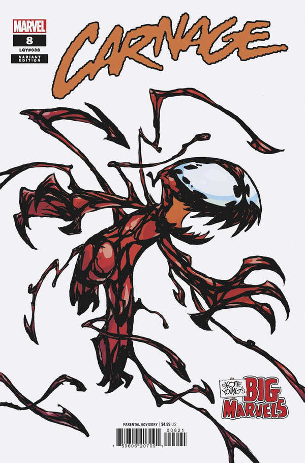 Carnage #8 La gran variante de Marvel de Skottie Young