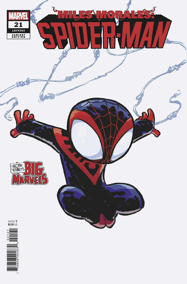 Miles Morales: Spider-Man #21 La gran variante de Marvel de Skottie Young [Bh]