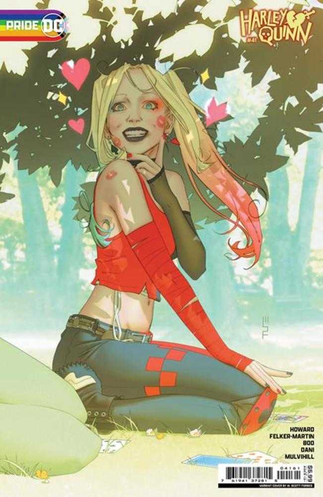 Variante de cartulina de Harley Quinn n.° 41 de DW Scott Forbes DC Pride 2024