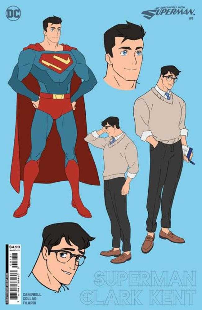 Mis aventuras con Superman n.° 1 (de 6) Portada C Diseño de personajes Variante de cartulina