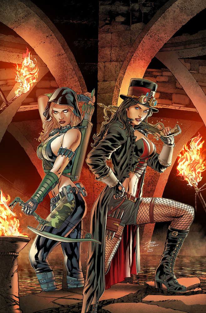 Cuento de hadas: equipo formado por Robyn Hood y Van Helsing, portada B Vitorino