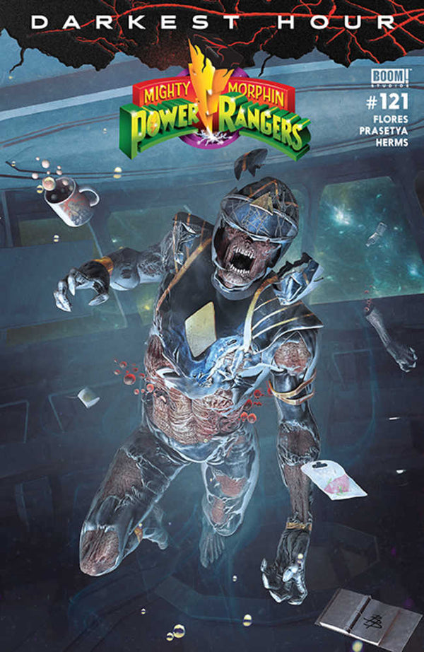 Mighty Morphin Power Rangers #121 Portada B Barras de rejilla oscura (C