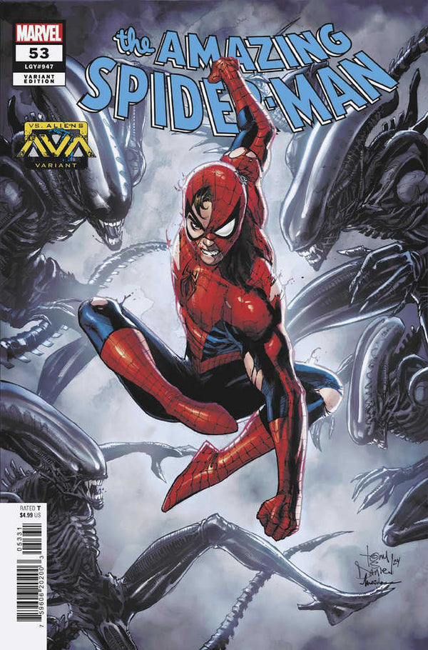 Amazing Spider-Man #53 Tony Daniel Marvel vs. Variante Alien