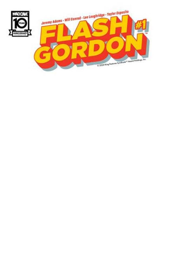 Flash Gordon #1 Portada D Boceto en blanco Variante