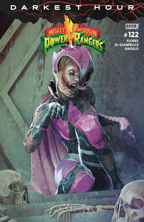 Mighty Morphin Power Rangers #122 Portada C Cuadrícula oscura