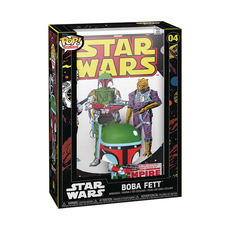 Figura de vinilo de Boba Fett de Star Wars con portada de cómic pop