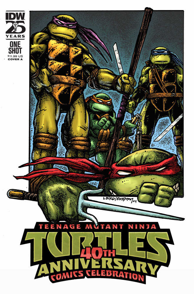 Tortugas Ninja Adolescentes Mutantes: Celebración del 40.° aniversario de los cómics Portada A (Laird y Eastman)