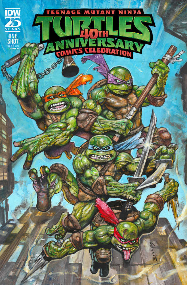 Tortugas Ninja Adolescentes Mutantes: Celebración del 40.° aniversario en cómics Variante B (Bisley)