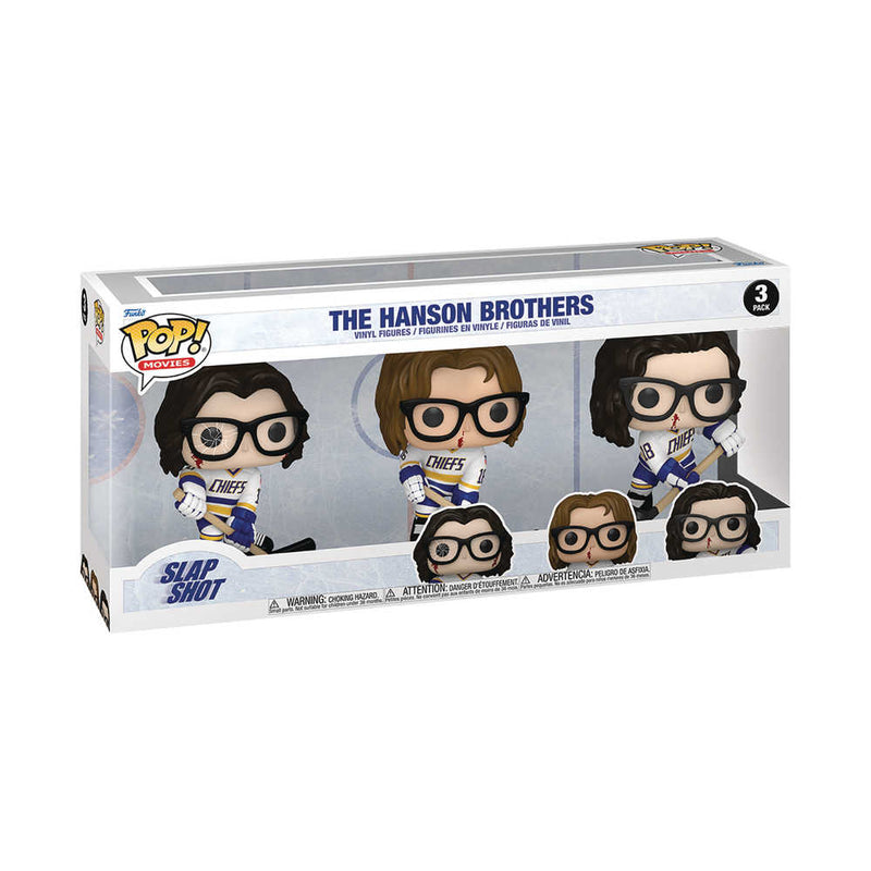 Pop Movies Slap Shot The Hansons 3pk Vinyl Figure