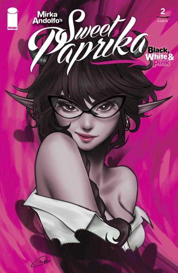 Mirka Andolfos Sweet Paprika Negro Blanco y Rosa #2 Portada C Miki Okazaki Variante