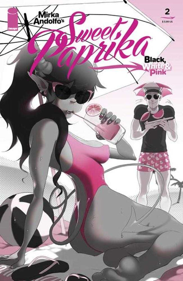 Mirka Andolfos Sweet Paprika Negro Blanco y Rosa #2 Portada D Elena Manicastri Variante