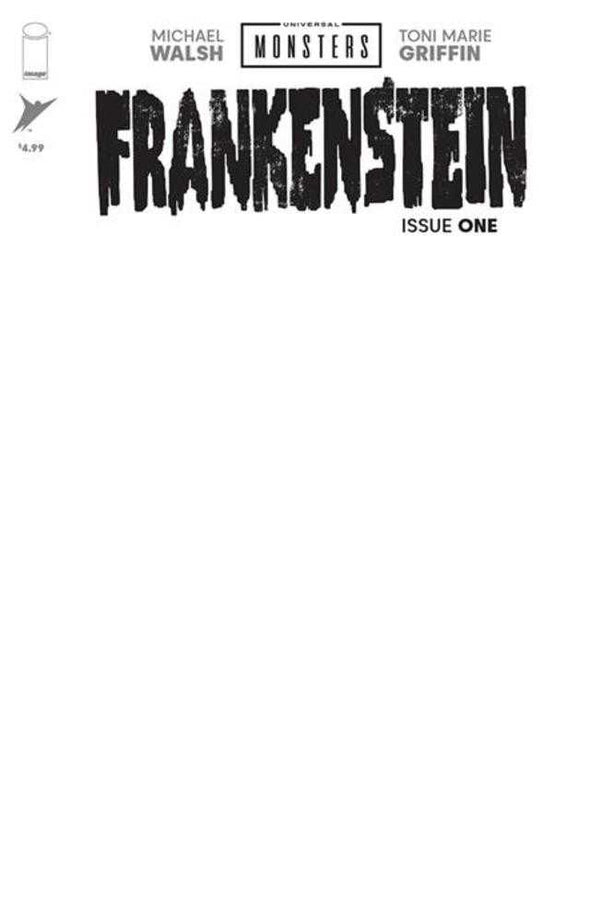 Variante de boceto en blanco de la portada H de Universal Monsters Frankenstein n.° 1 (de 4)