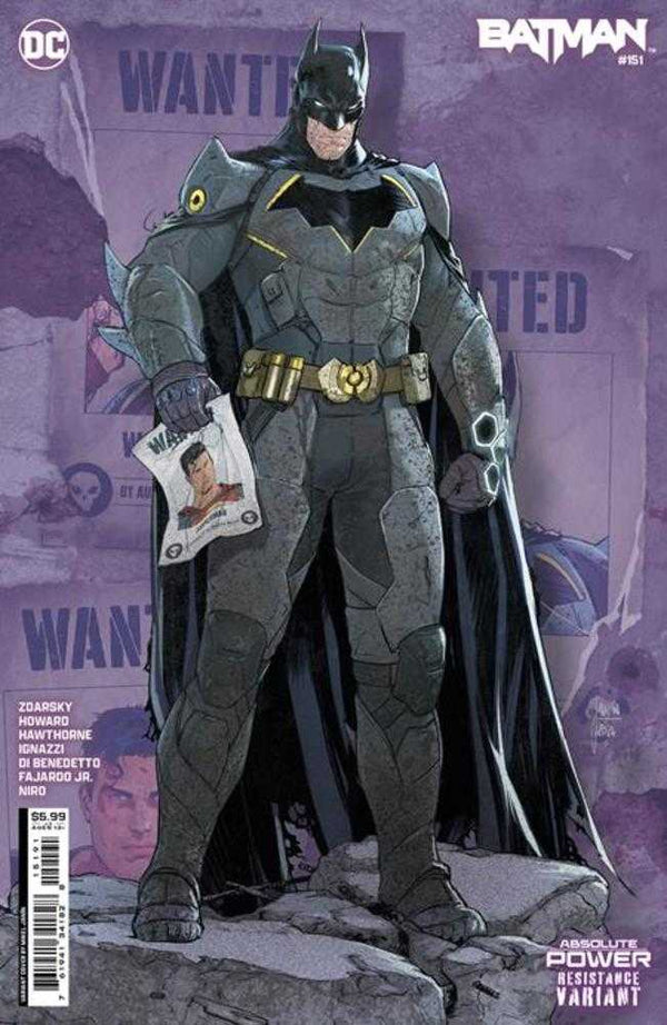 Batman #151 Couverture F Mikel Janin Résistance Carte Stock Variante (Absolute Power)