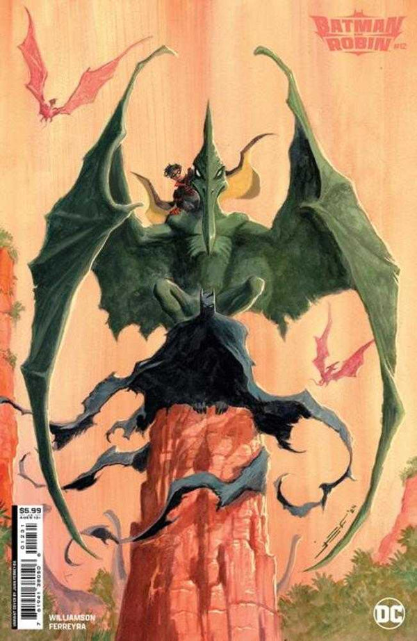 Batman y Robin n.° 12, portada B, variante de cartulina de Juan Ferreyra