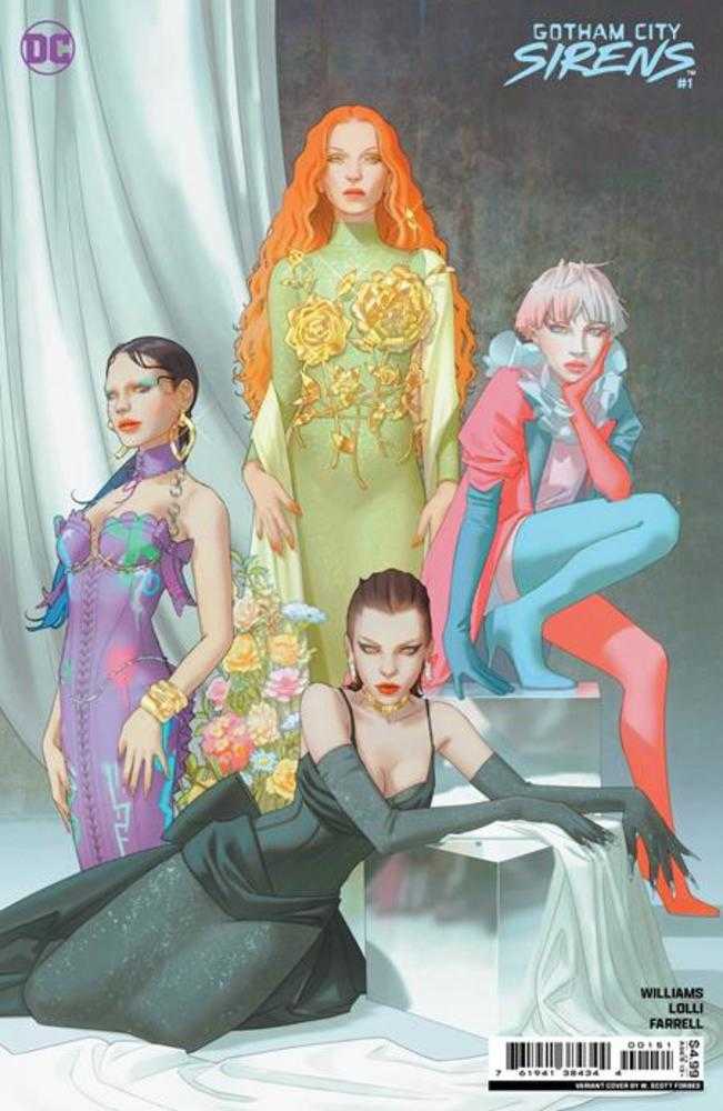 Gotham City Sirens n.° 1 (de 4) Portada en blanco y negro Scott Forbes Variante de cartulina