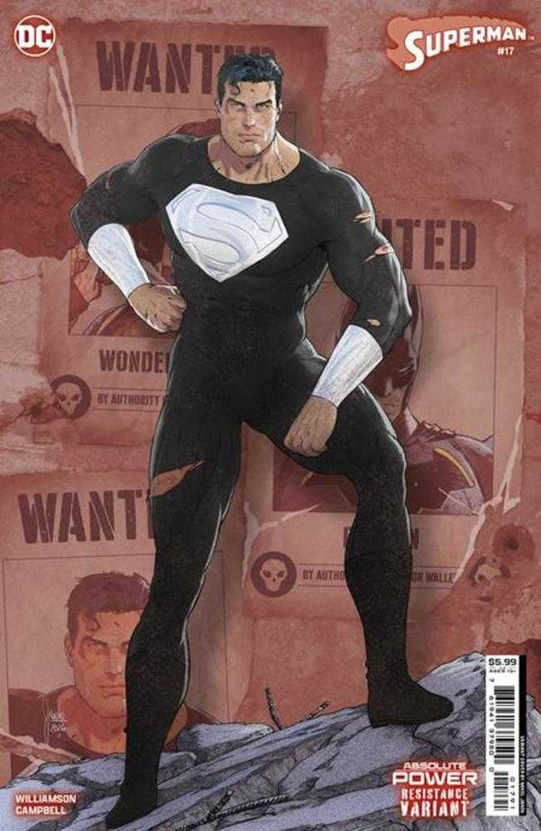 Variante de la carta de resistencia de Mikel Janin, portada G de Superman n.° 17 (Absolute Power)