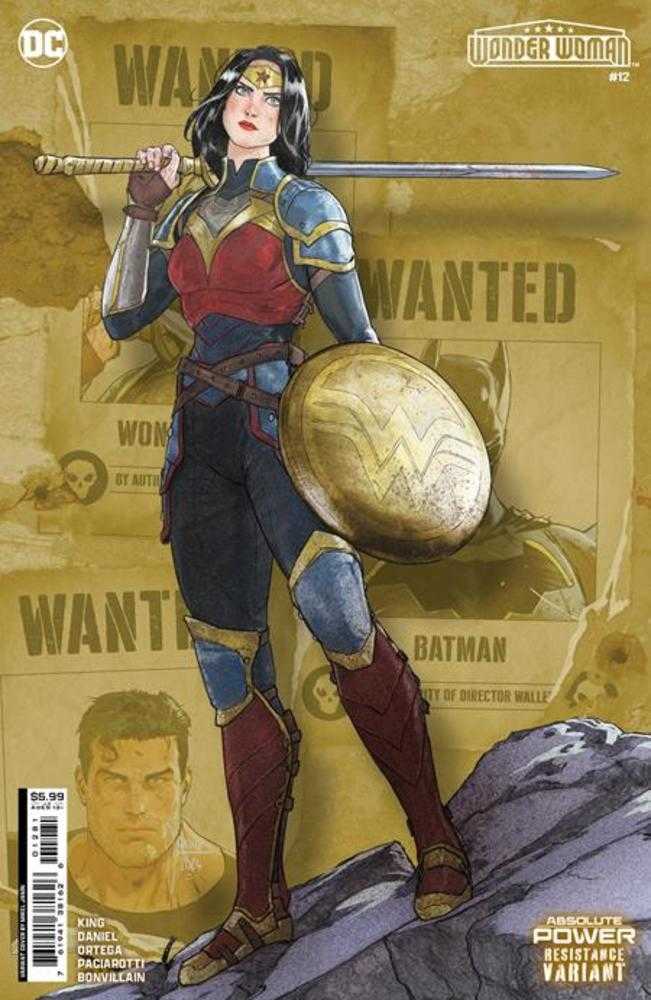 Variante de la tarjeta de la Resistencia de Mikel Janin, portada E de Wonder Woman n.° 12 (Absolute Power)