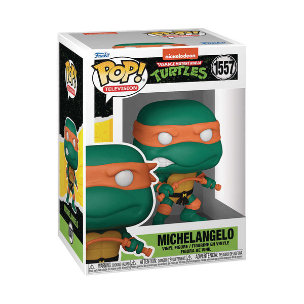 Figura de vinilo de Michelangelo de la temporada 4 de las Tortugas Ninja Adolescentes Mutantes de Pop TV