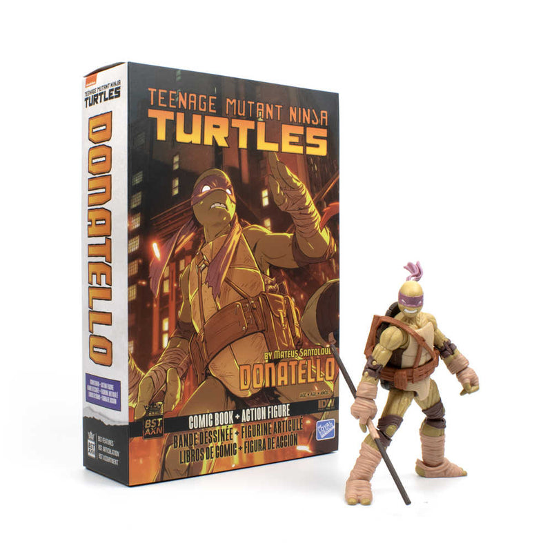 Cómic y figura de acción de Donatello V2 de las Tortugas Ninja mutantes adolescentes