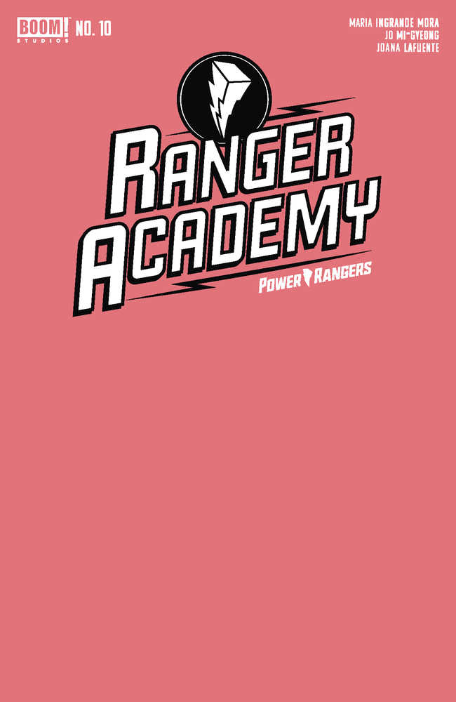 Academia Ranger n.º 10, portada B, variante de boceto en blanco en color rosa