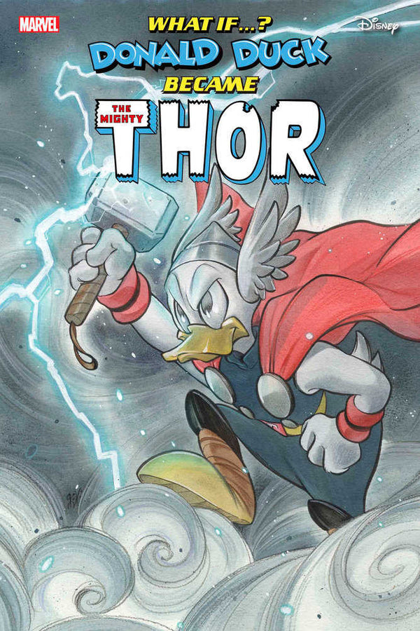 Marvel y Disney: ¿Qué pasaría si...? El Pato Donald se convirtiera en Thor #1 Variante de Peach Momoko