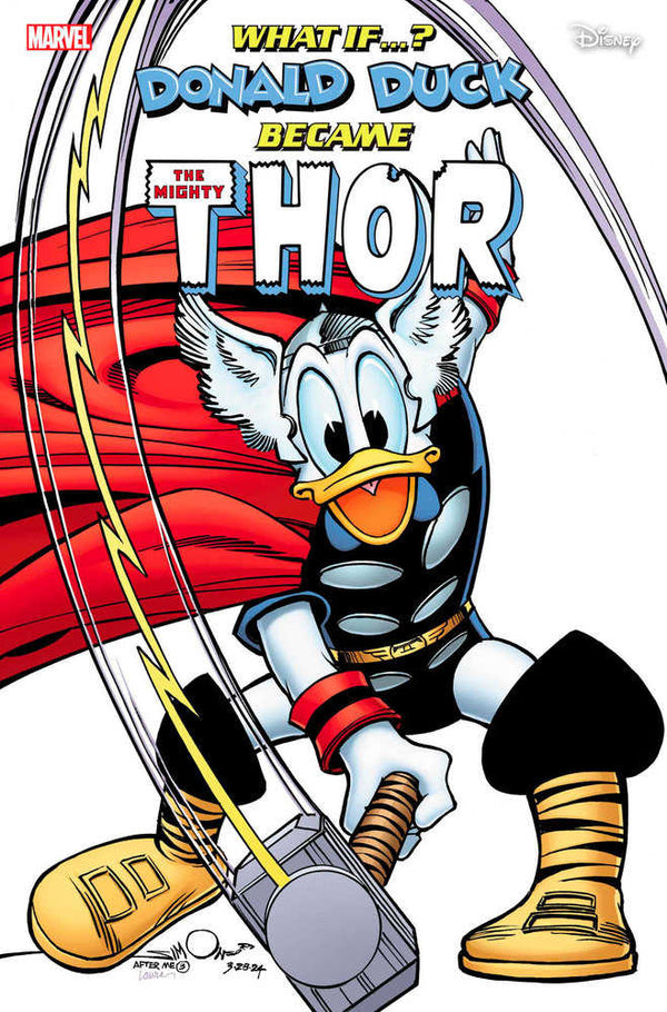 Marvel y Disney: ¿Qué pasaría si...? El Pato Donald se convirtiera en Thor #1 Variante de Walt Simonson