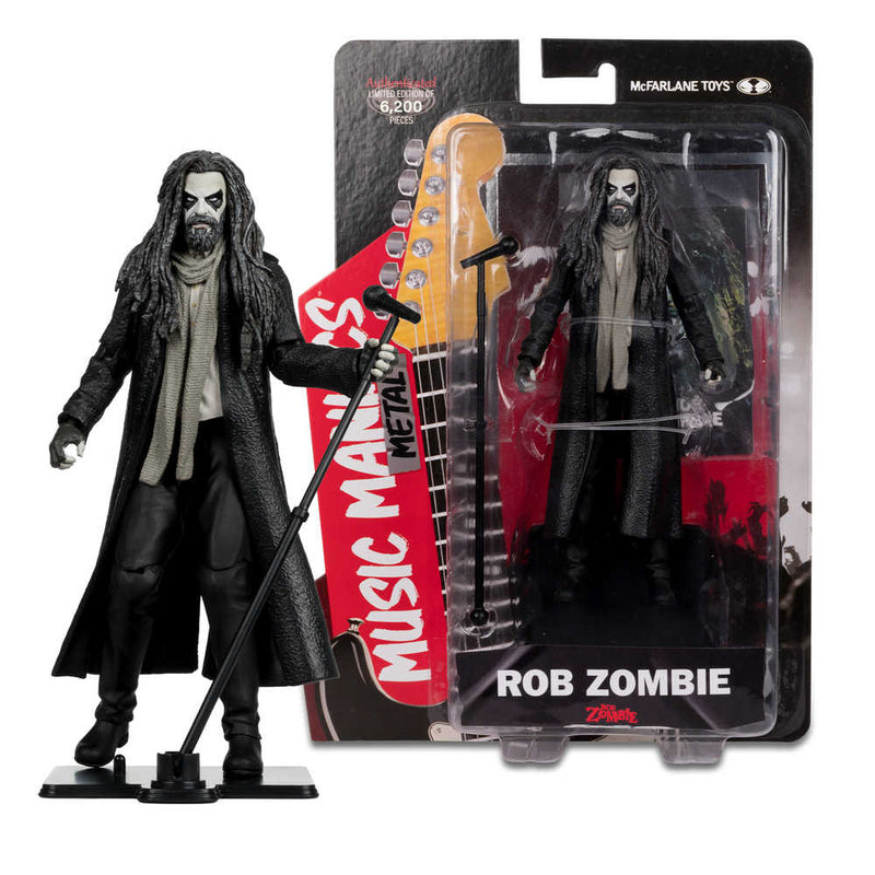 Figura de 6 pulgadas de Rob Zombie de Metal Wv2 de Music Maniacs