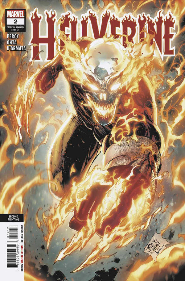 Hellverine #2 Tony Daniel 2da variante de impresión