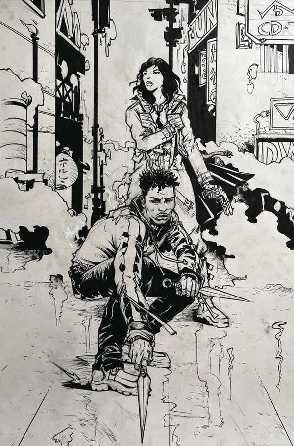 Blade Runner Tokyo Nexus #1 (Of 4) Foc Pope Black & White Inks Virgin