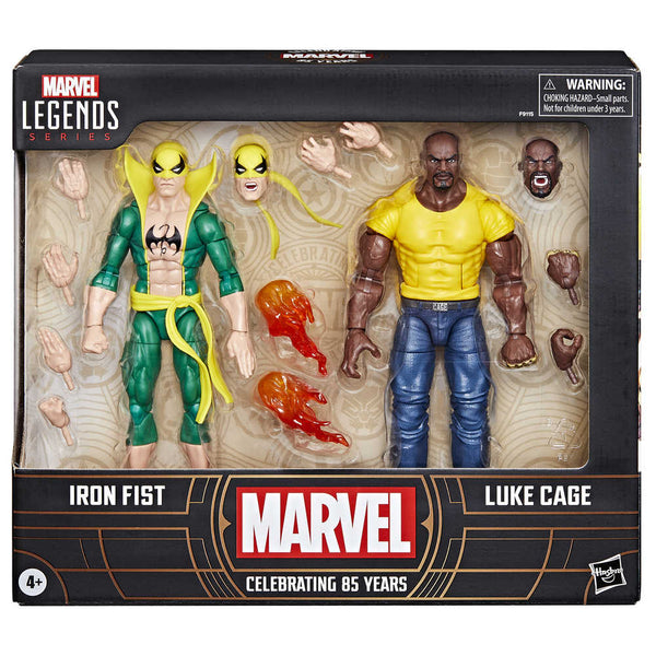 Figura de acción de 6 pulgadas de Marvel 85th Ann Legends Iron Fist y Luke Cage, paquete de 2 (nuevo)