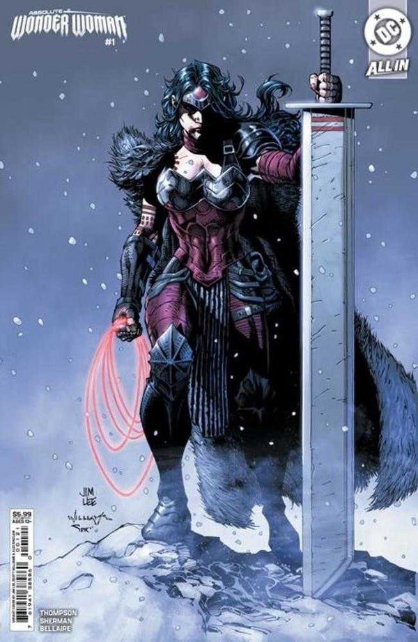 Carte de Jim Lee Absolute Wonder Woman #1, couverture C, variante en papier cartonné