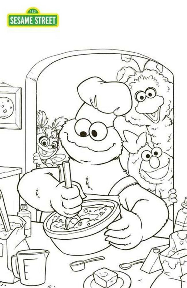 Sesame Street #3 Cover C Coloring Book Sketch