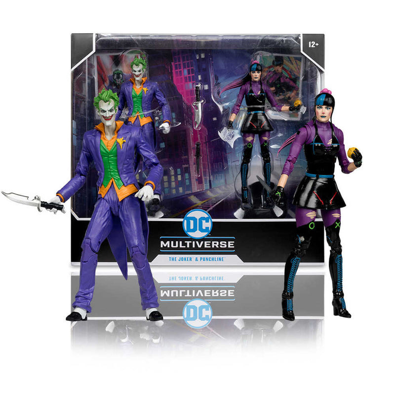 Figuras de 7" de Joker y Punchline (DC Multiverse) en paquete de 2