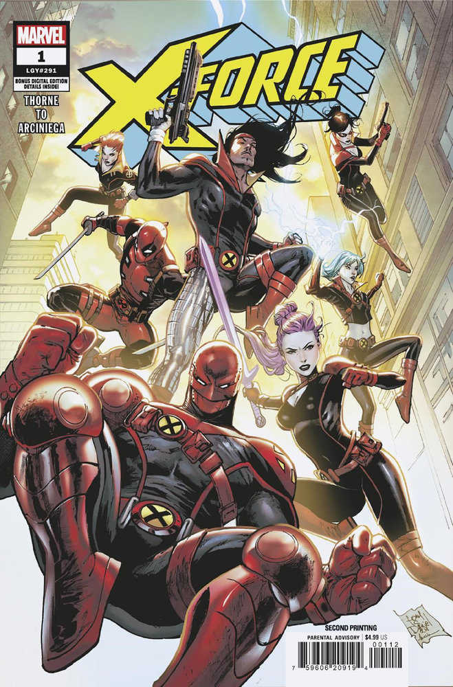 Segunda variante de impresión de Tony Daniel, X-Force n.° 1