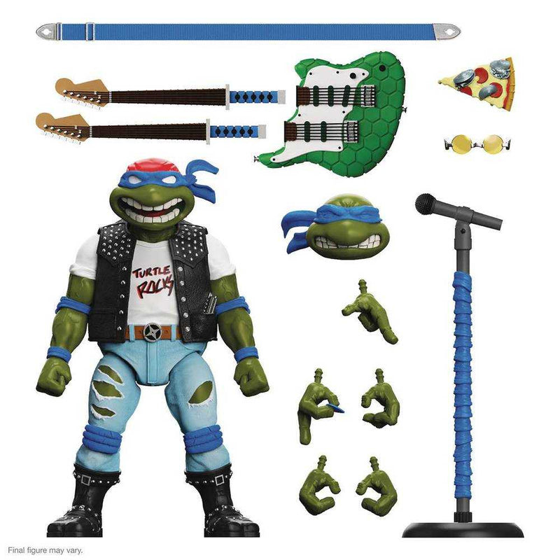 Figura de acción Ultimates Teenage Mutant Ninja Turtles Wave 10 Classic Rocker Leo