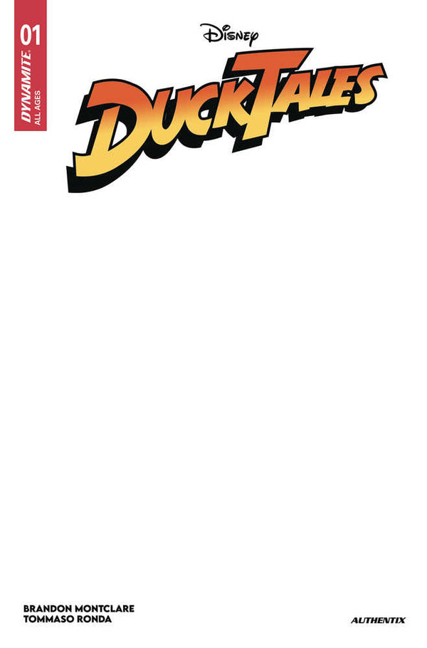 Ducktales #1 Cover H Blank Authentix