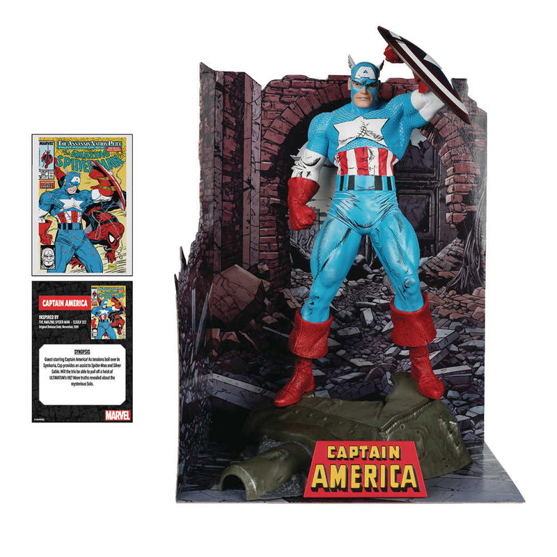 Figura de Capitán América a escala 1/6 de McFarlane Marvel Wv1 Asm n.° 323