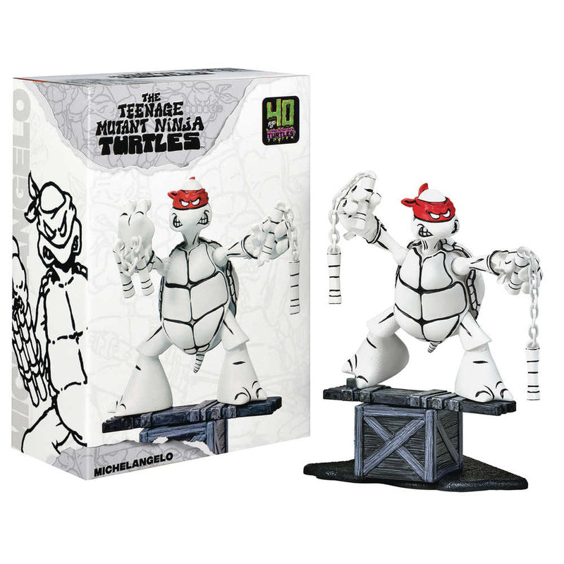 Teenage Mutant Ninja Turtles Black & White Original Sketch Michelangelo Previews Exclusive Action Figure