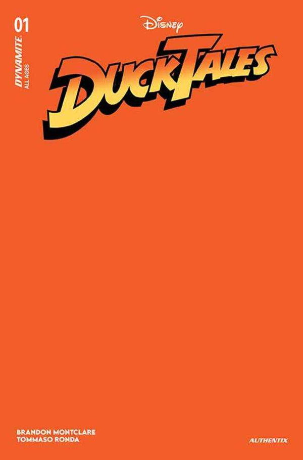 Ducktales #1 Cover V Foc Orange Blank Authentix